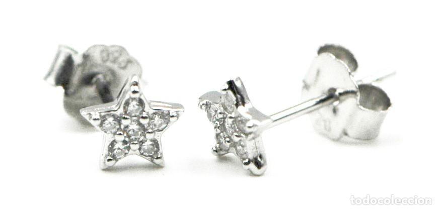 Joyeria: Pendientes estrella mini Plata Ley circonitas, 5mm - Foto 1
