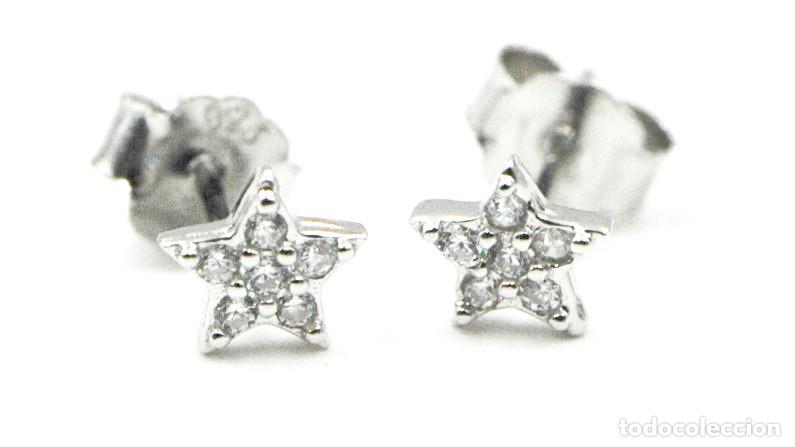 Joyeria: Pendientes estrella mini Plata Ley circonitas, 5mm - Foto 2