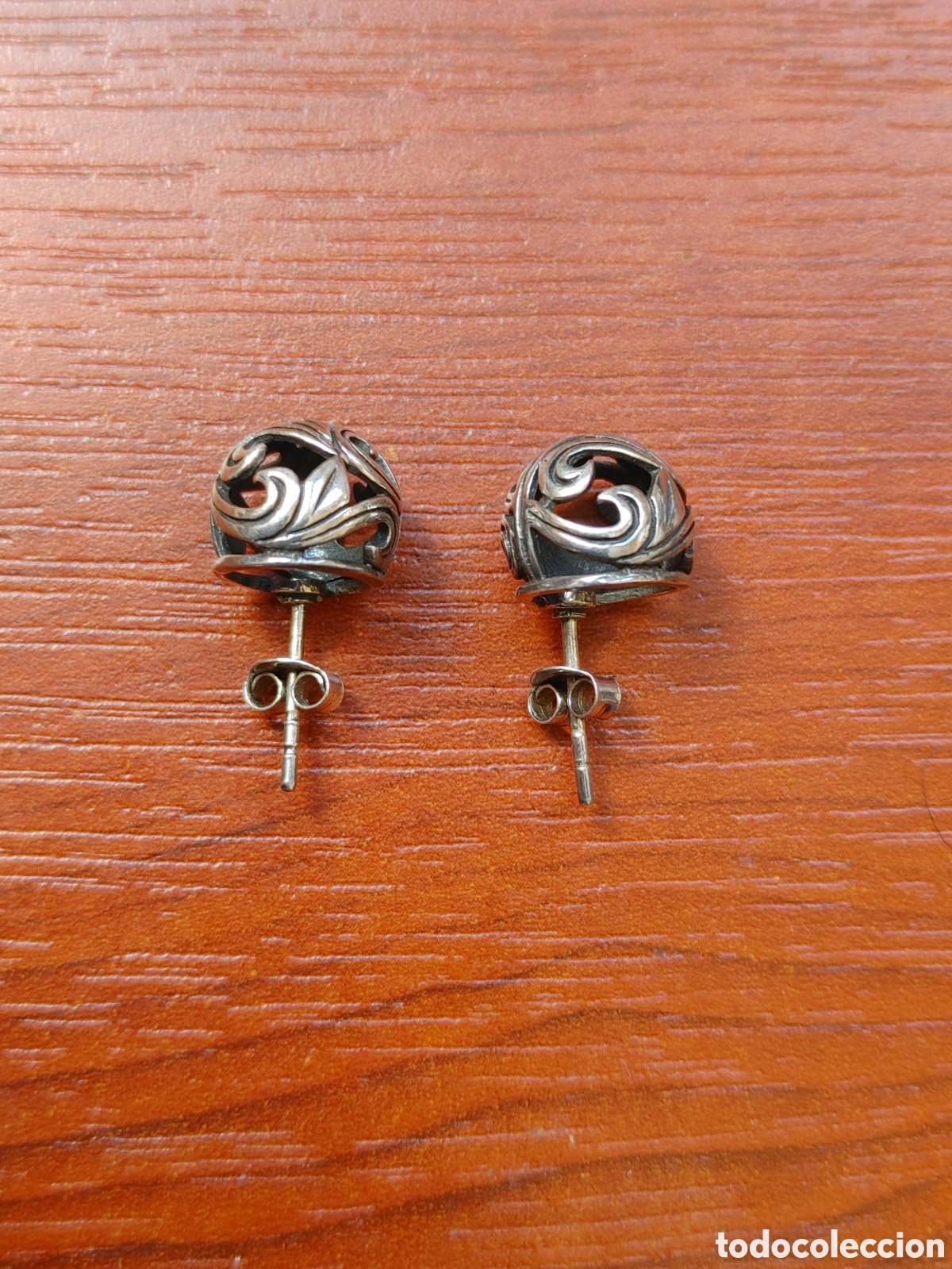 Joyeria: Pendientes de plata calada. - Foto 2