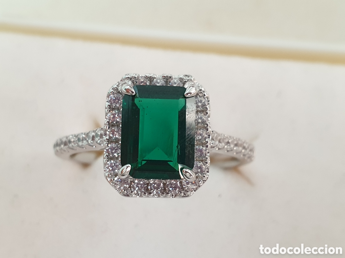 Joyeria: BONITO ANILLO PLATA RODIADA CUARZO VERDE - Foto 1