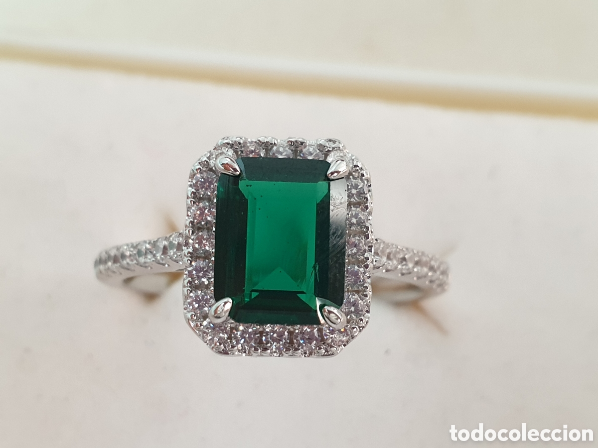 Joyeria: BONITO ANILLO PLATA RODIADA CUARZO VERDE - Foto 3