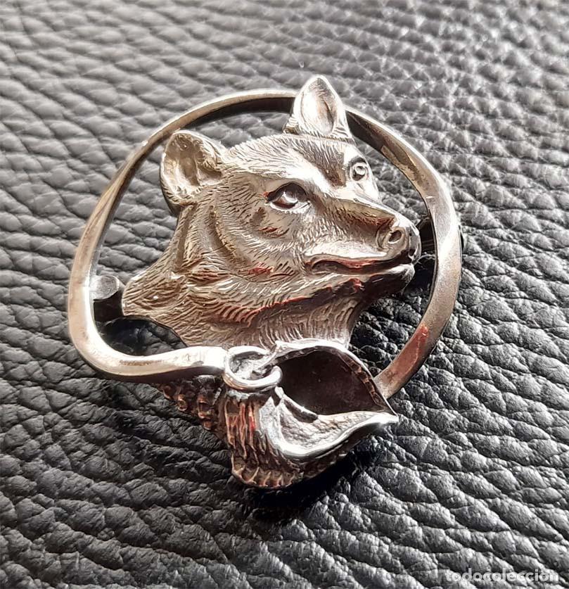 Joyeria: Broche lobo plata de ley - Foto 1