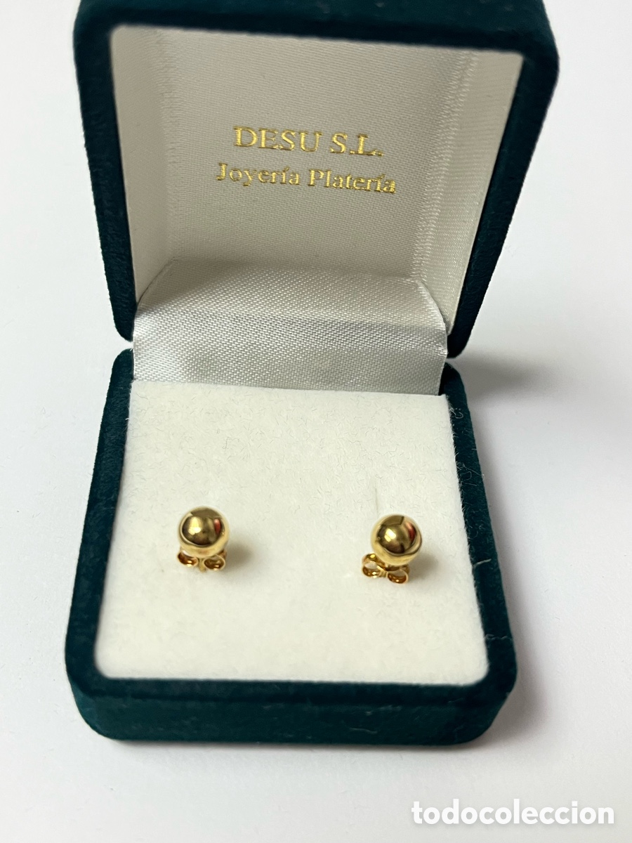 Joyeria: Pendientes dormilones de oro 9k /Mk06 - Foto 4