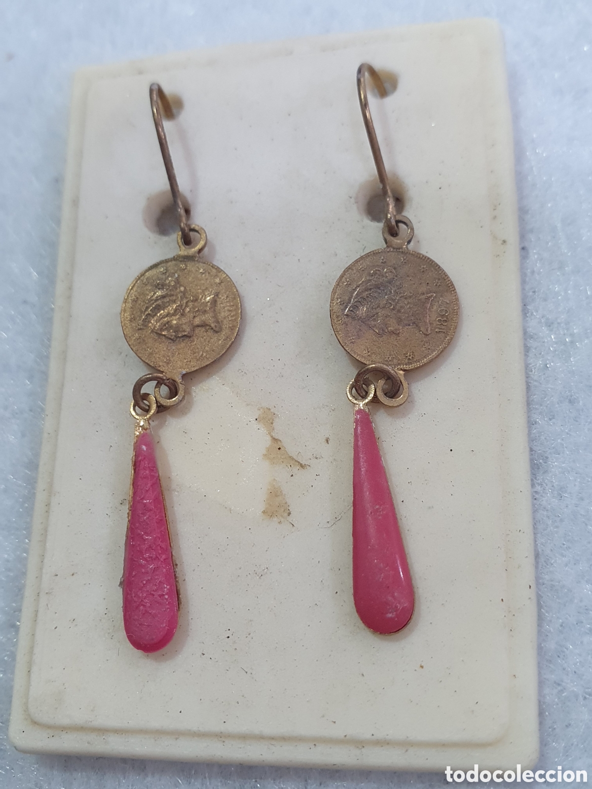 Joyeria: Pendientes bisuteria antigua. (L85) - Foto 1