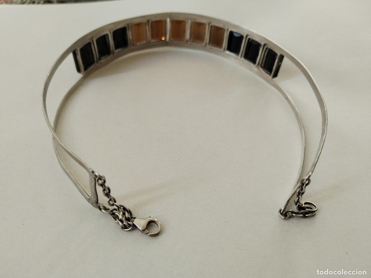 Joyeria: vintage collar de plata con onix y citrine - Foto 8