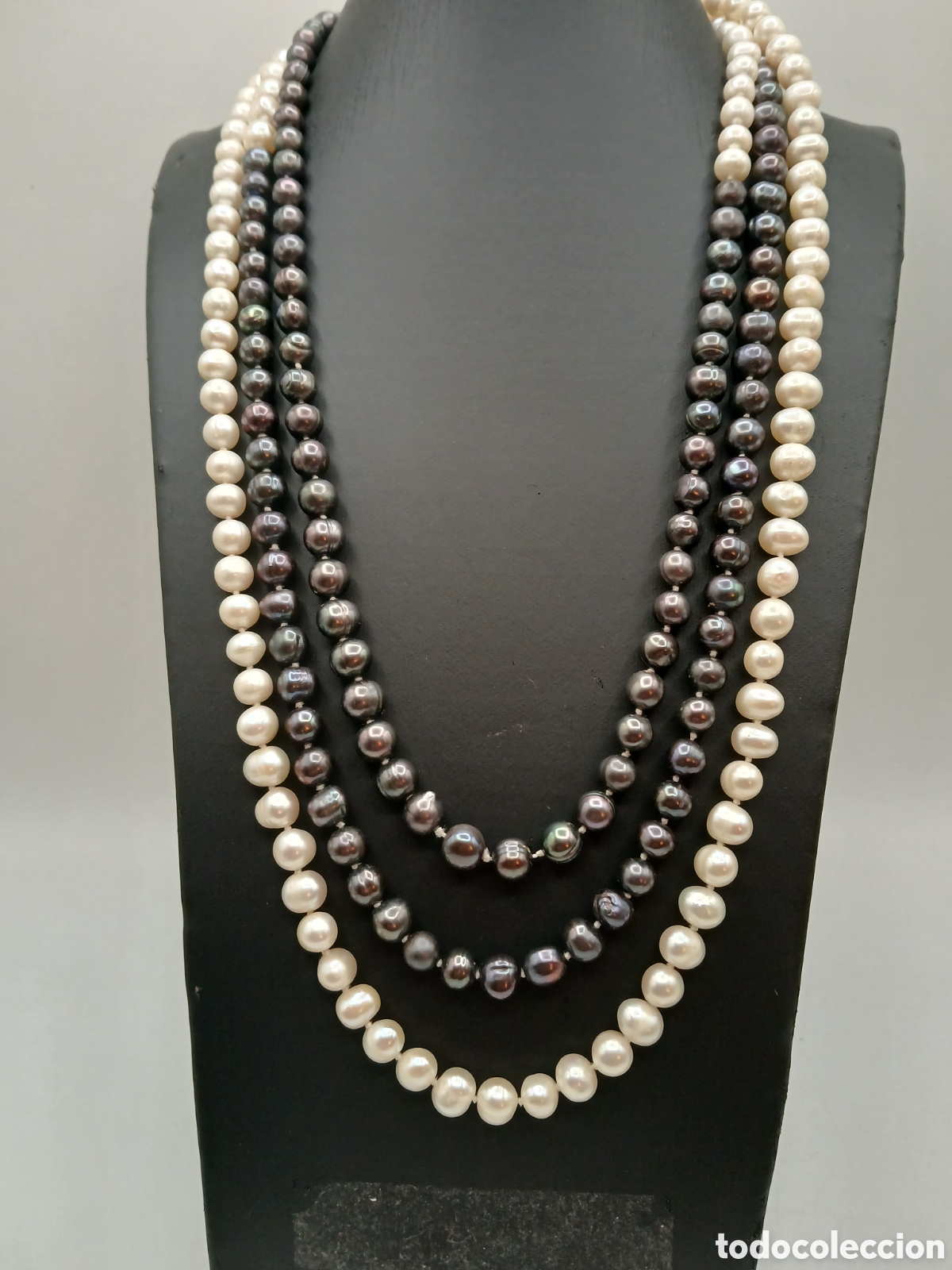 Joyeria: Collar perlas de Tahiti bicolor. Sin cierre - Foto 1