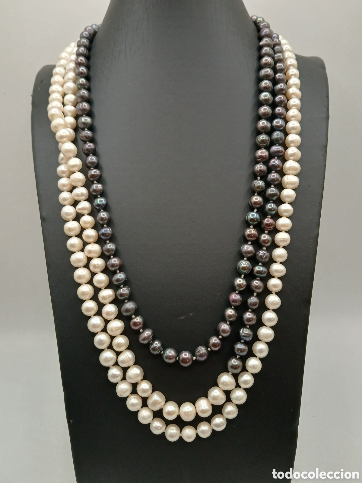 Joyeria: Collar perlas de Tahiti bicolor. Sin cierre - Foto 3