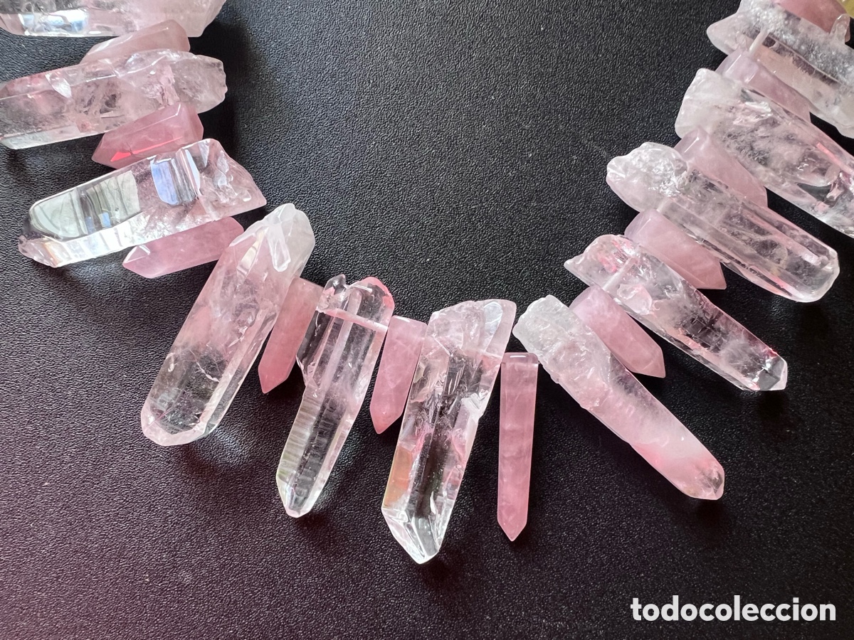 Joyeria: Collar cuarzo rosa y transparente - Foto 5