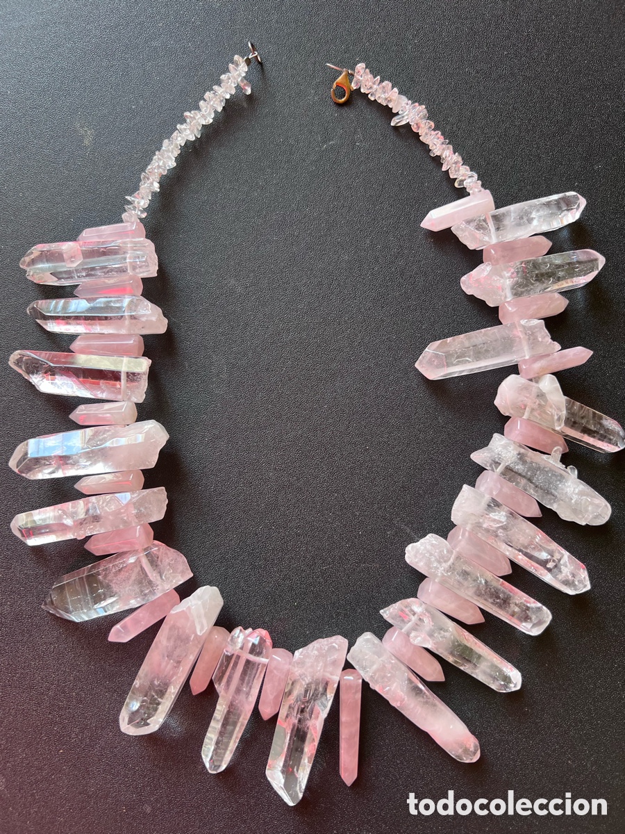 Joyeria: Collar cuarzo rosa y transparente - Foto 1