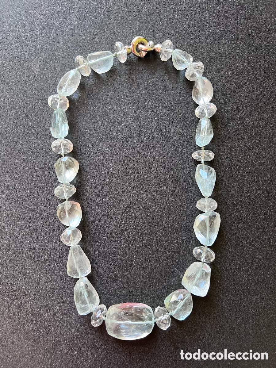 Joyeria: Collar aguamarina y plata de ley - Foto 1