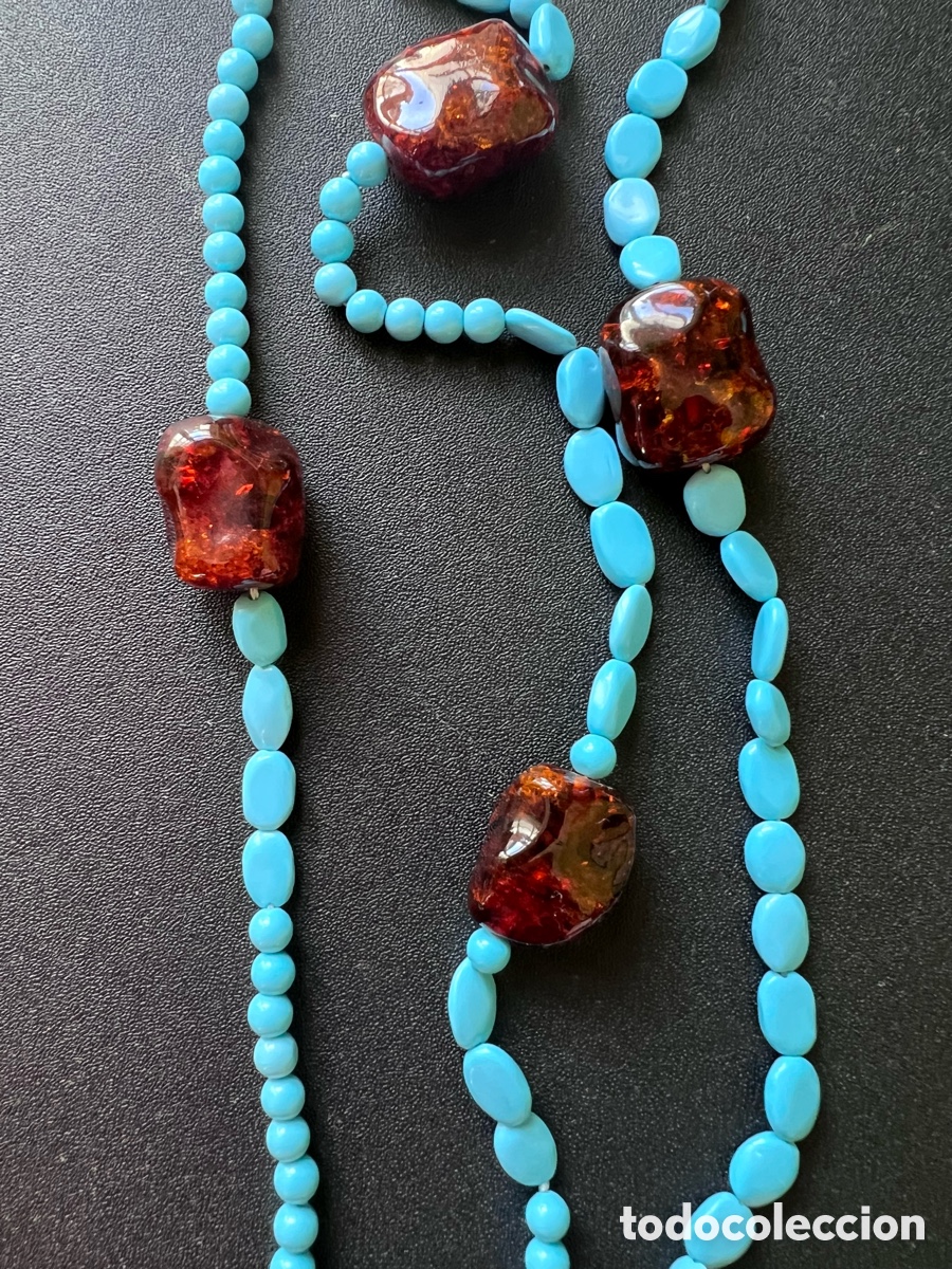 Joyeria: Lote tres collares turquesa y &aacute;mbar - Foto 3