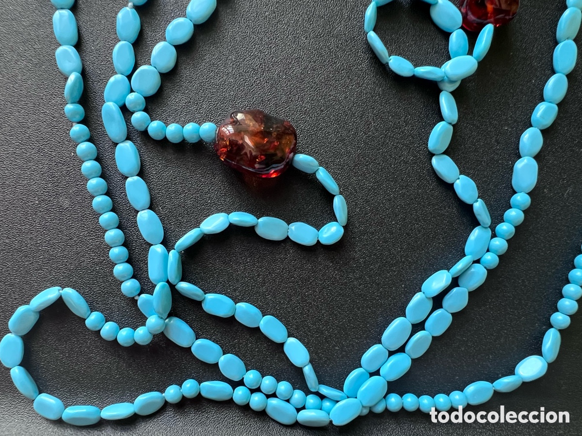 Joyeria: Lote tres collares turquesa y &aacute;mbar - Foto 5