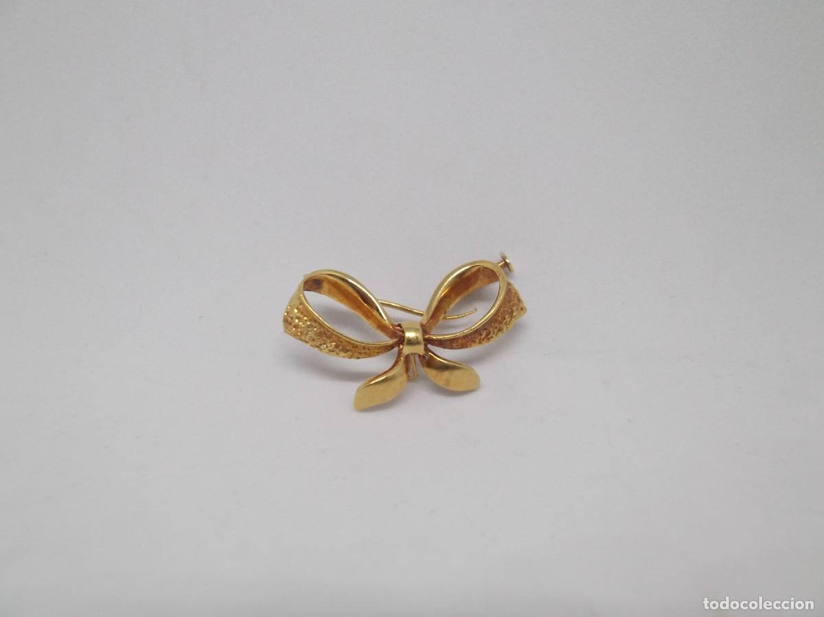 Joyeria: Broche aguja de oro de 18Kt en forma de lazo - Foto 2