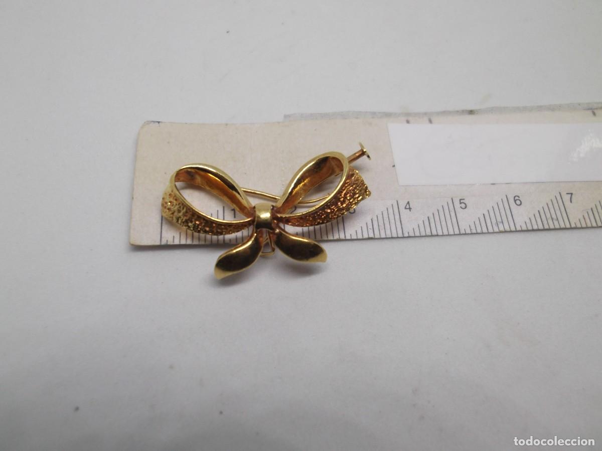 Joyeria: Broche aguja de oro de 18Kt en forma de lazo - Foto 3
