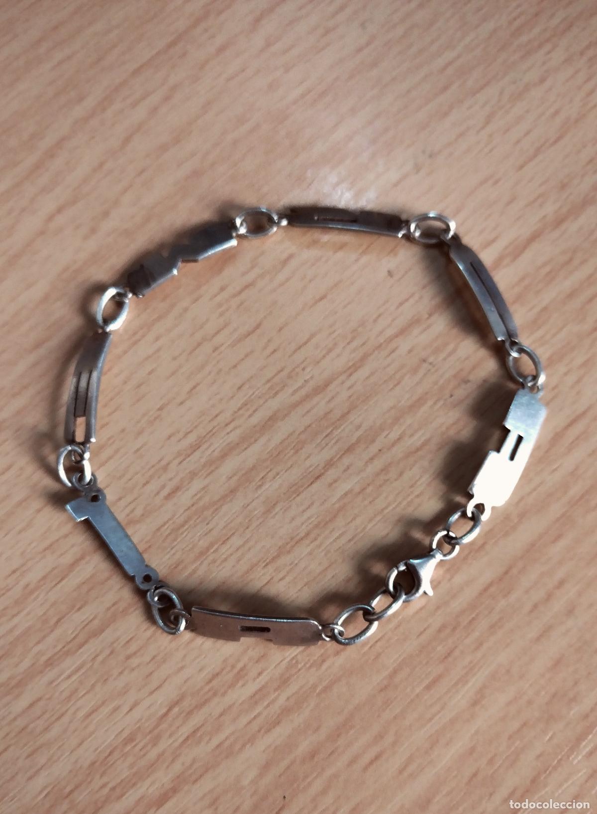 Joyeria: Pulsera de plata contrastada, con letras. - Foto 1