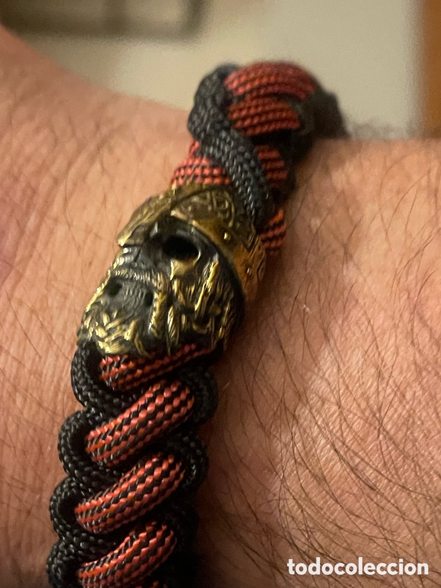 Joyeria: Pulsera trenzada con motivos en bronce - Foto 1