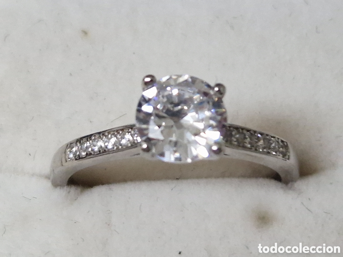 Joyeria: ANILLO DE PLATA RODIADA Y CIRCONITAS - Foto 1