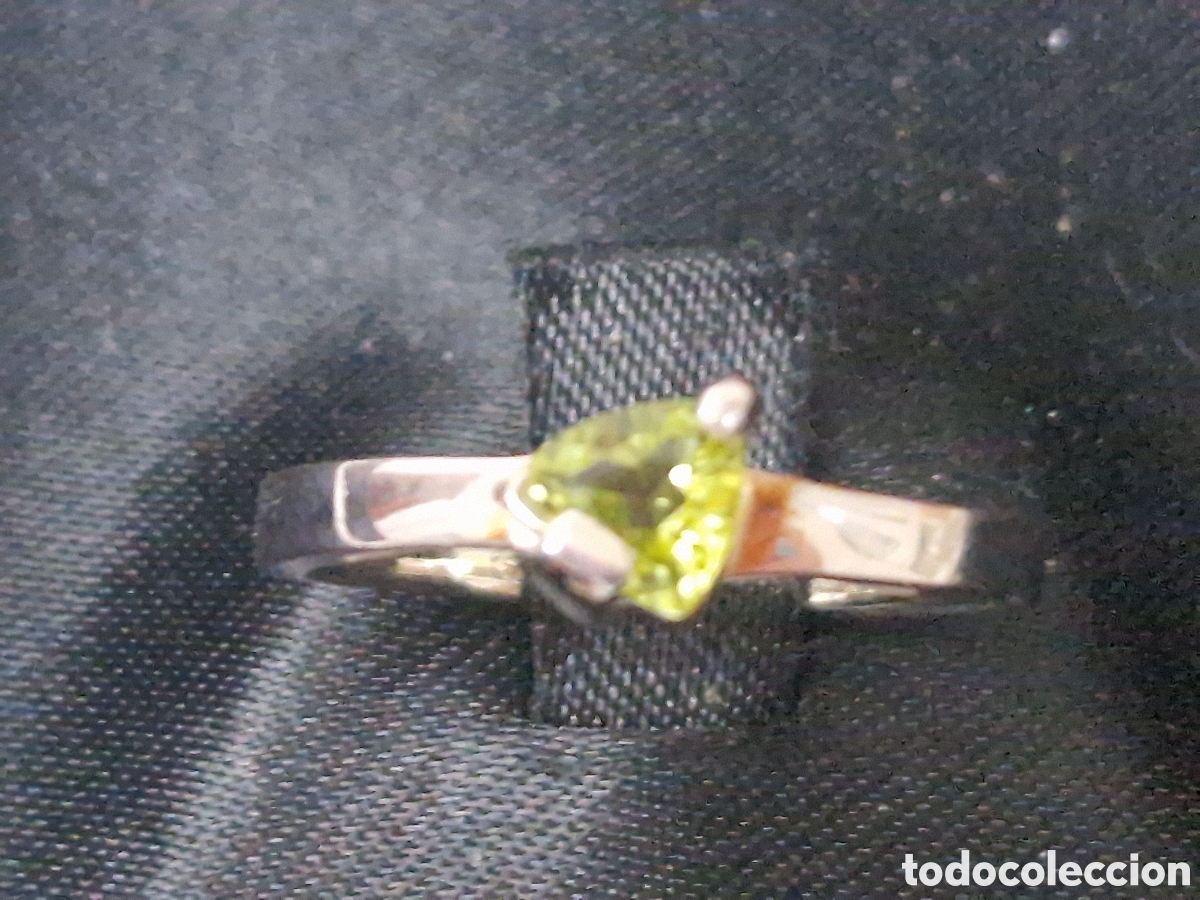 Joyeria: ANILLO DE PLATA Y PERIDOTO NUEVO - Foto 2