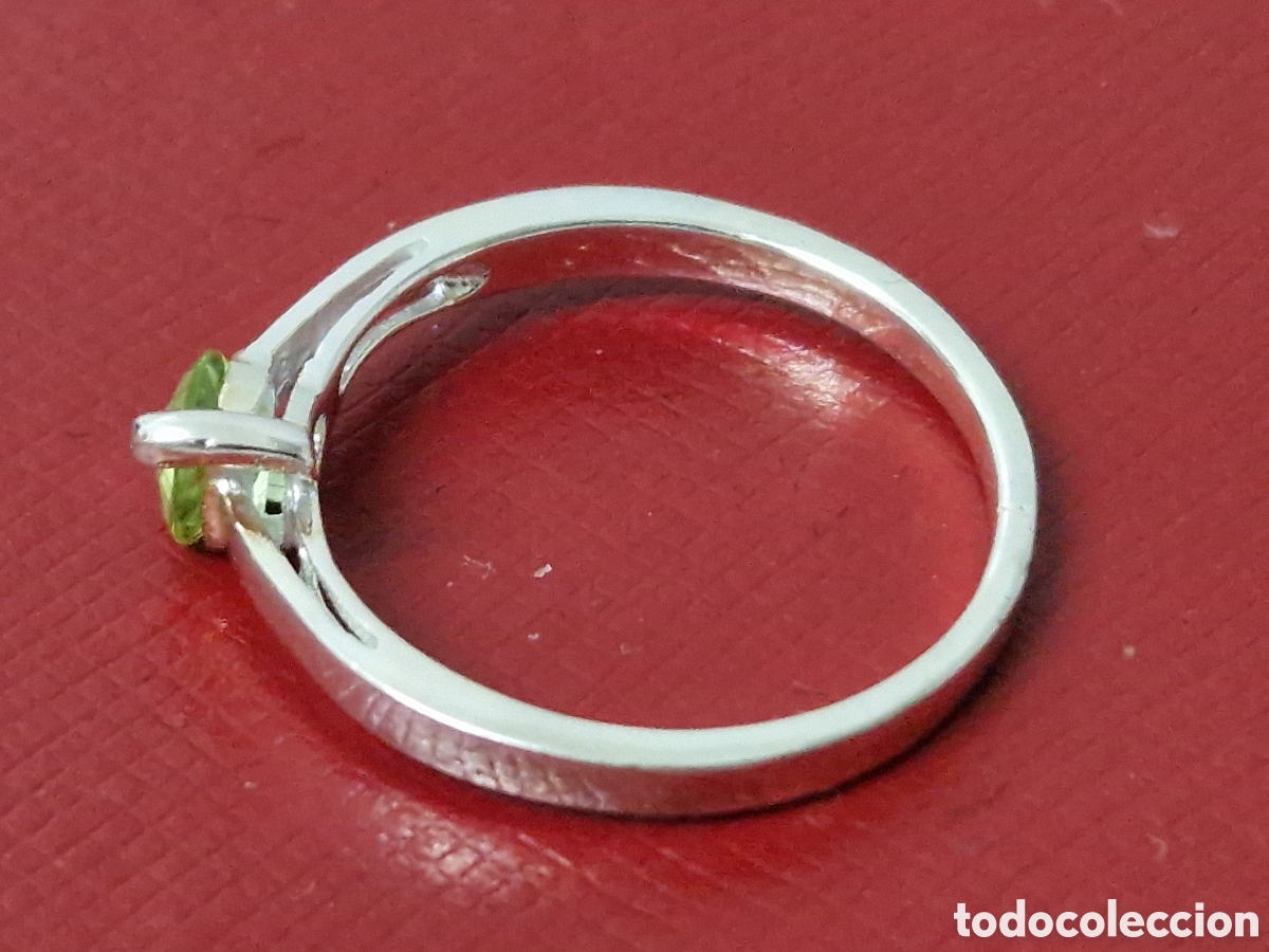 Joyeria: ANILLO DE PLATA Y PERIDOTO NUEVO - Foto 4