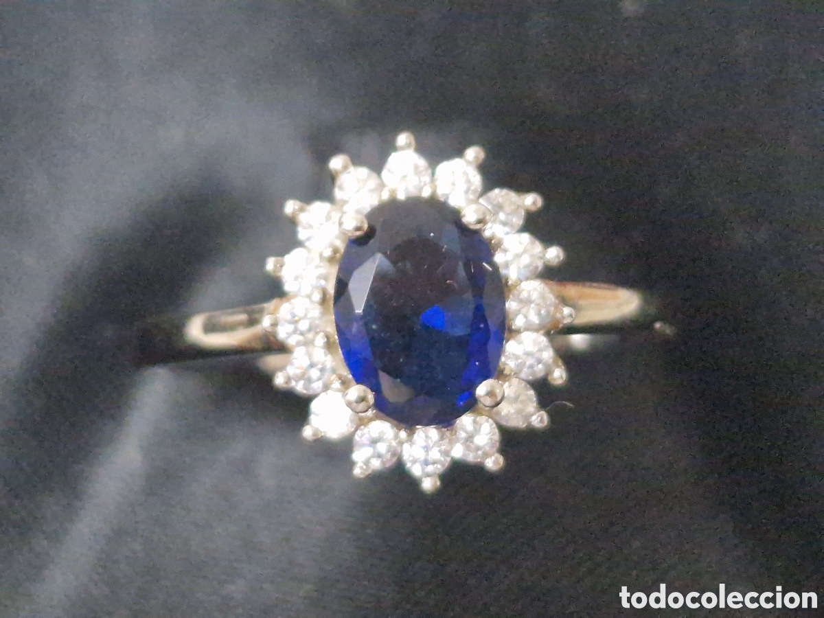 Joyeria: ANILLO PLATA CUARZO AZUL Y CIRCONITAS - Foto 2