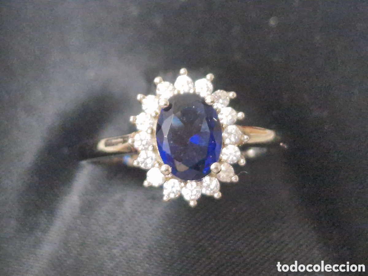 Joyeria: ANILLO PLATA CUARZO AZUL Y CIRCONITAS - Foto 3