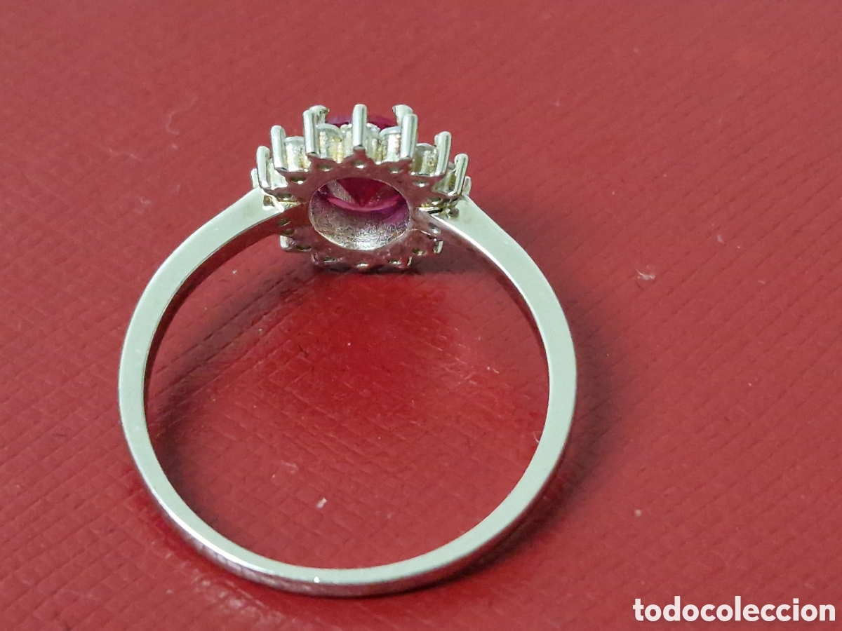 Joyeria: ANILLO PIEDRA ROJA Y CIRCONITAS - Foto 5