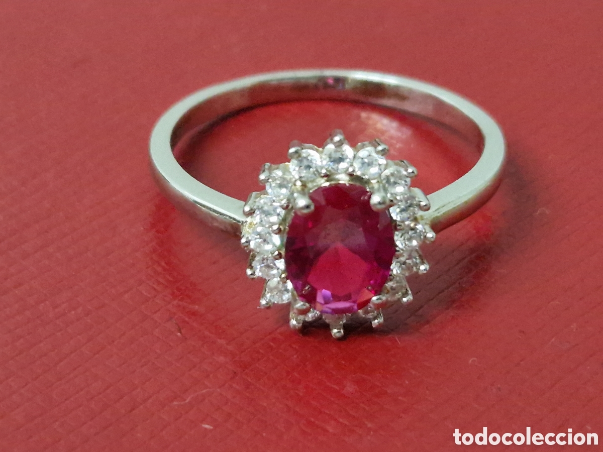 Joyeria: ANILLO PIEDRA ROJA Y CIRCONITAS - Foto 7