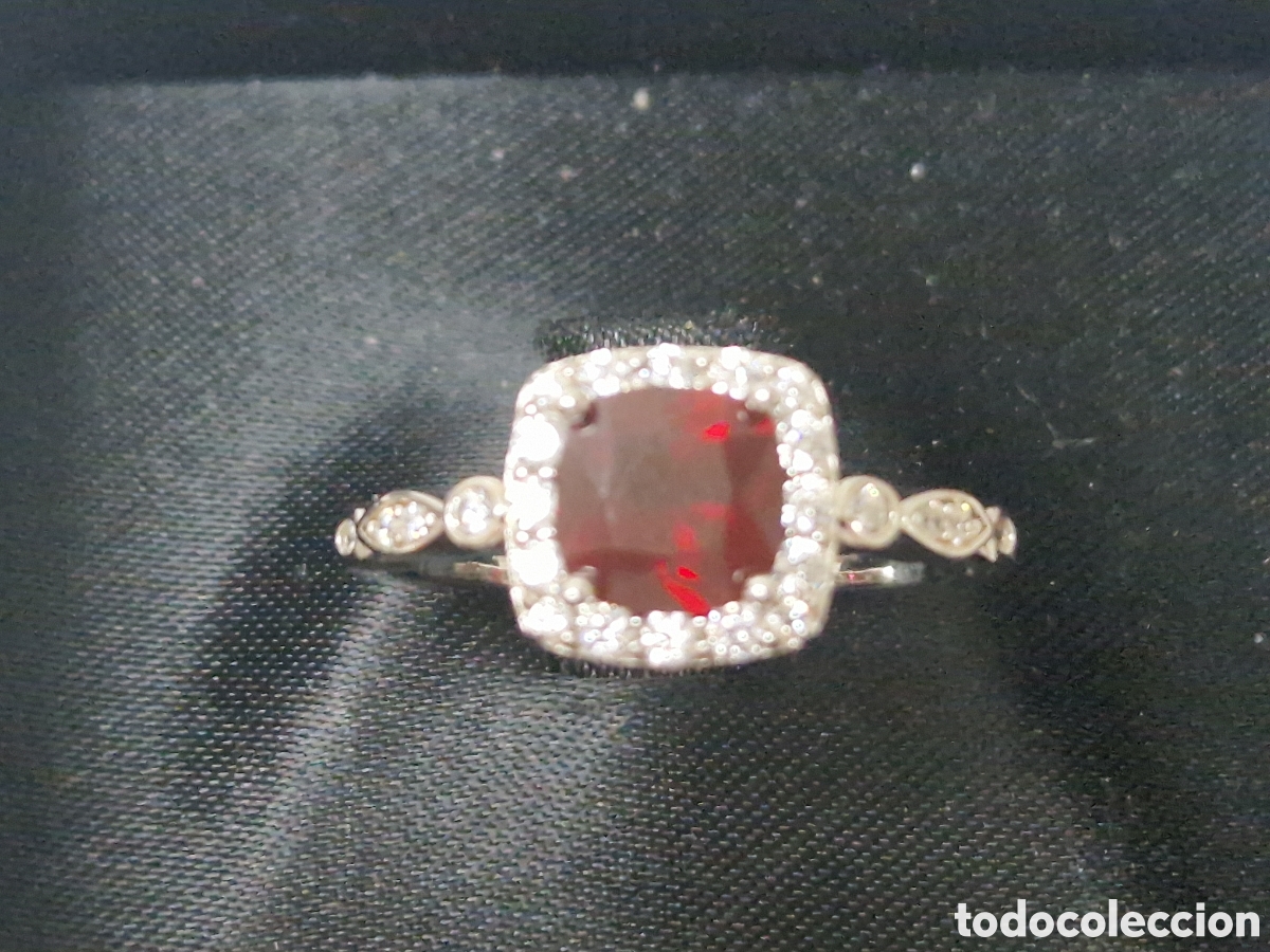 Joyeria: ANILLO PLATA RODIASA Y CUARZO ROJO - Foto 2