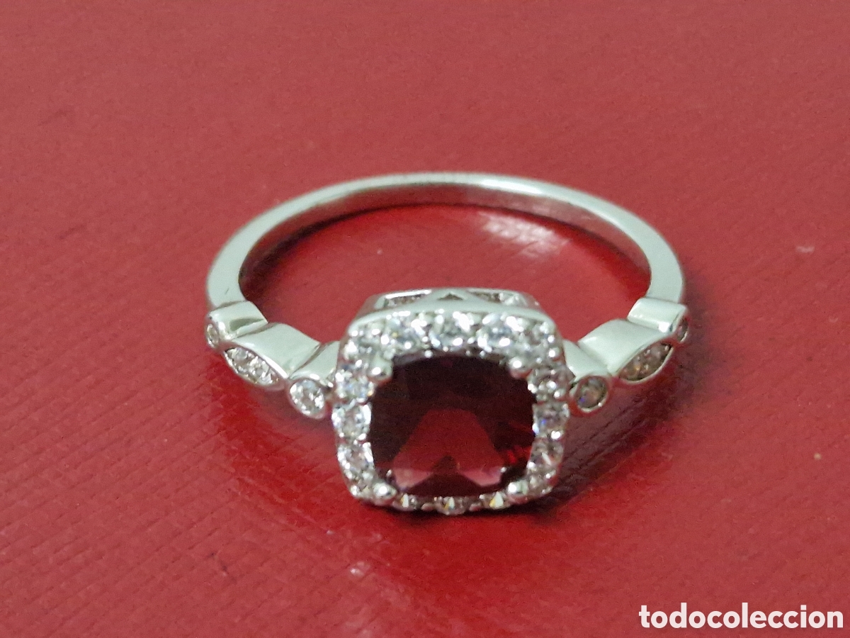 Joyeria: ANILLO PLATA RODIASA Y CUARZO ROJO - Foto 3
