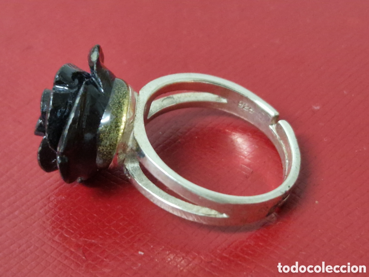 Joyeria: ANILLO PLATA ROSA NEGRA NUEVO - Foto 2