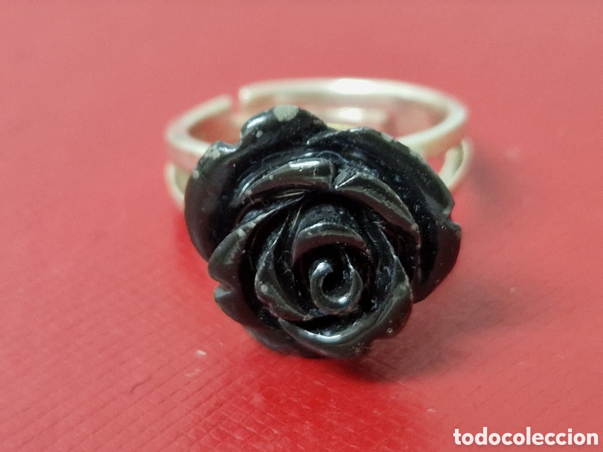 Joyeria: ANILLO PLATA ROSA NEGRA NUEVO - Foto 4