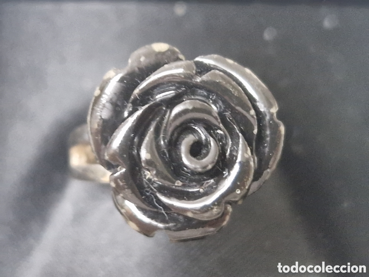 Joyeria: ANILLO PLATA ROSA NEGRA NUEVO - Foto 6