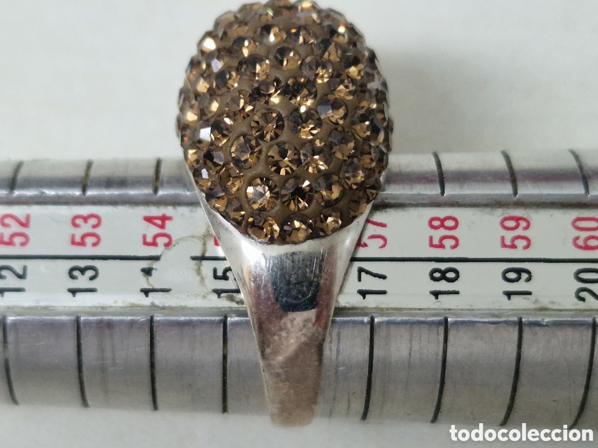 Joyeria: ANILLO PLATA DE LEY CRISTALES AMARILLOS - Foto 7