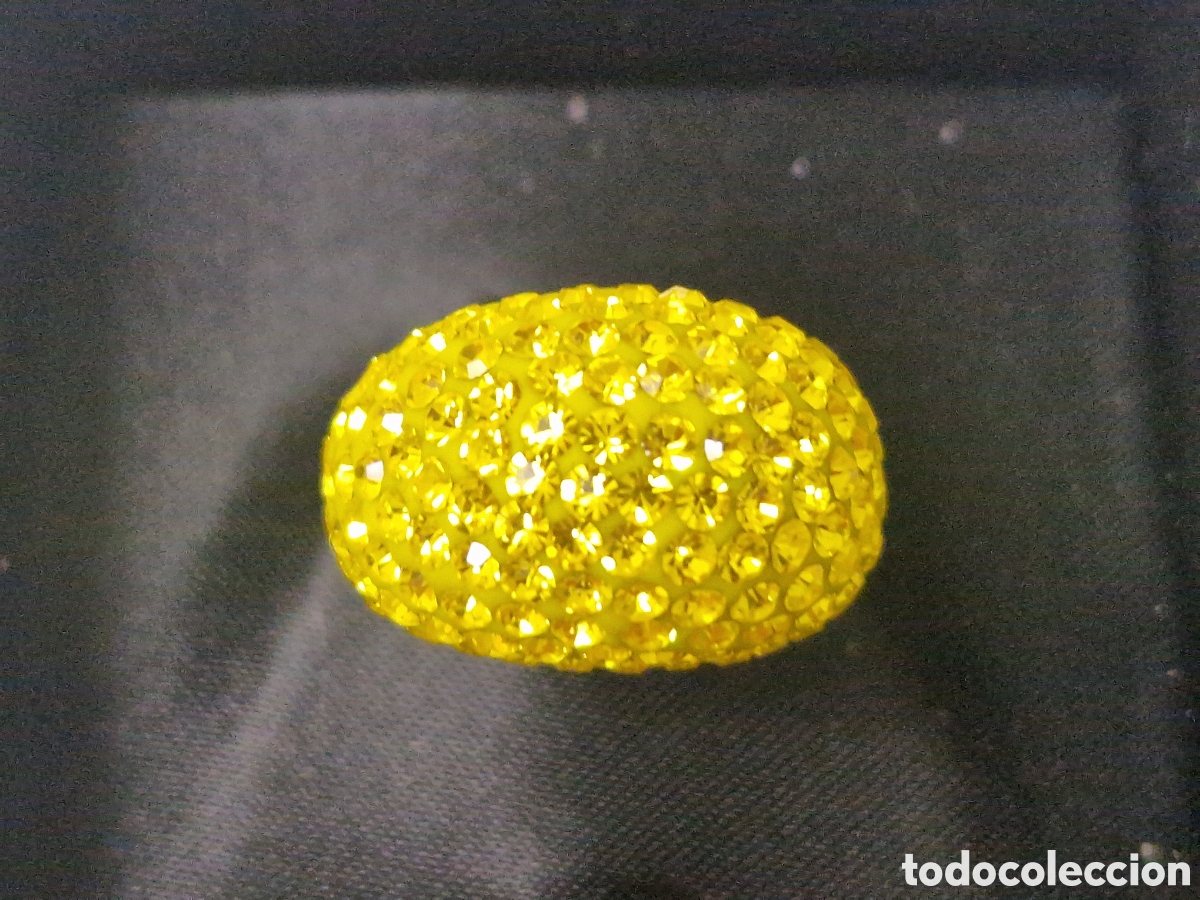 Joyeria: ANILLO PLATA DE LEY Y CRISTALES AMARILLOS - Foto 2