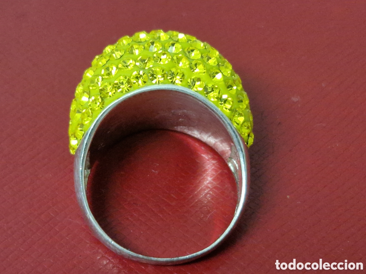 Joyeria: ANILLO PLATA DE LEY Y CRISTALES AMARILLOS - Foto 4