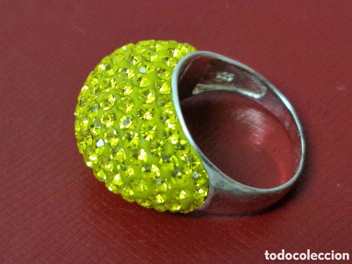 Joyeria: ANILLO PLATA DE LEY Y CRISTALES AMARILLOS - Foto 5