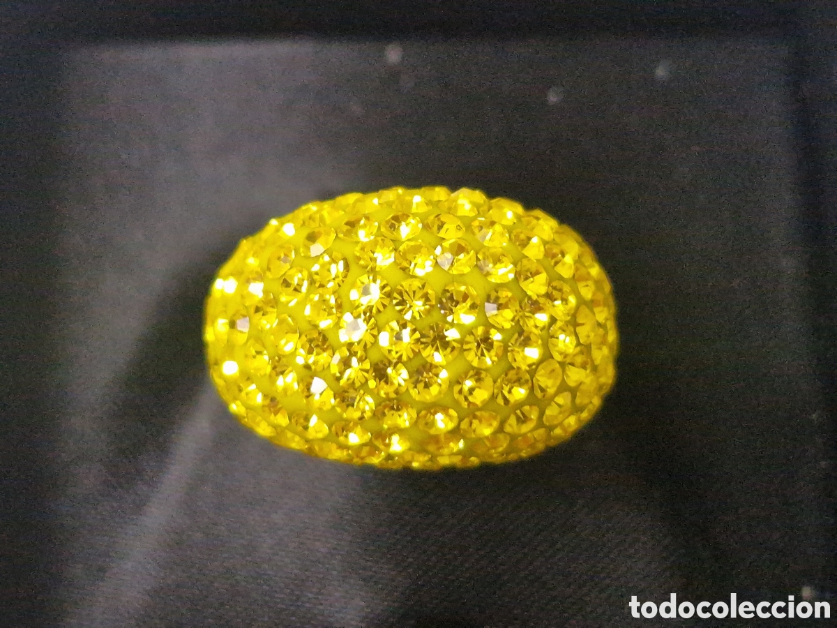 Joyeria: ANILLO PLATA DE LEY Y CRISTALES AMARILLOS - Foto 7