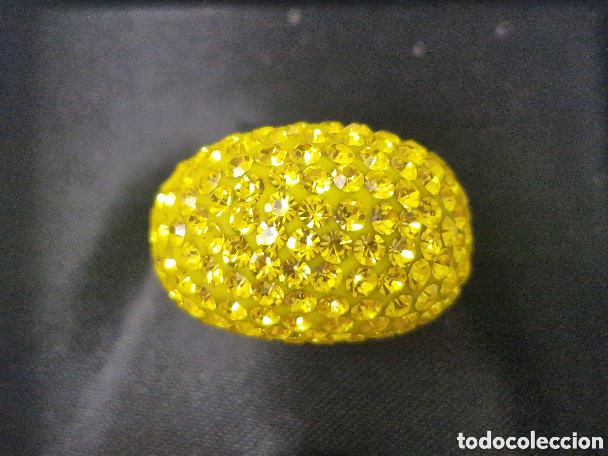 Joyeria: ANILLO PLATA DE LEY Y CRISTALES AMARILLOS - Foto 1