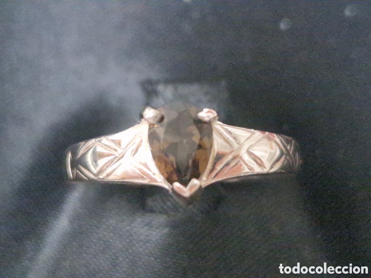 Joyeria: ANILLO PLATA DE LEY CUARZO AHUMADO - Foto 2