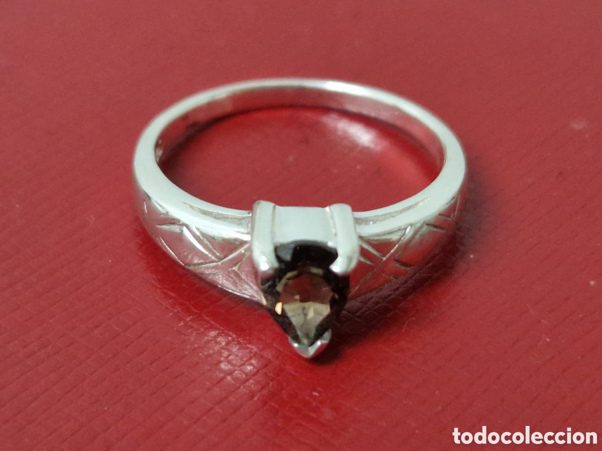 Joyeria: ANILLO PLATA DE LEY CUARZO AHUMADO - Foto 4