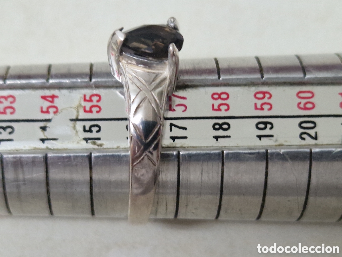 Joyeria: ANILLO PLATA DE LEY CUARZO AHUMADO - Foto 8