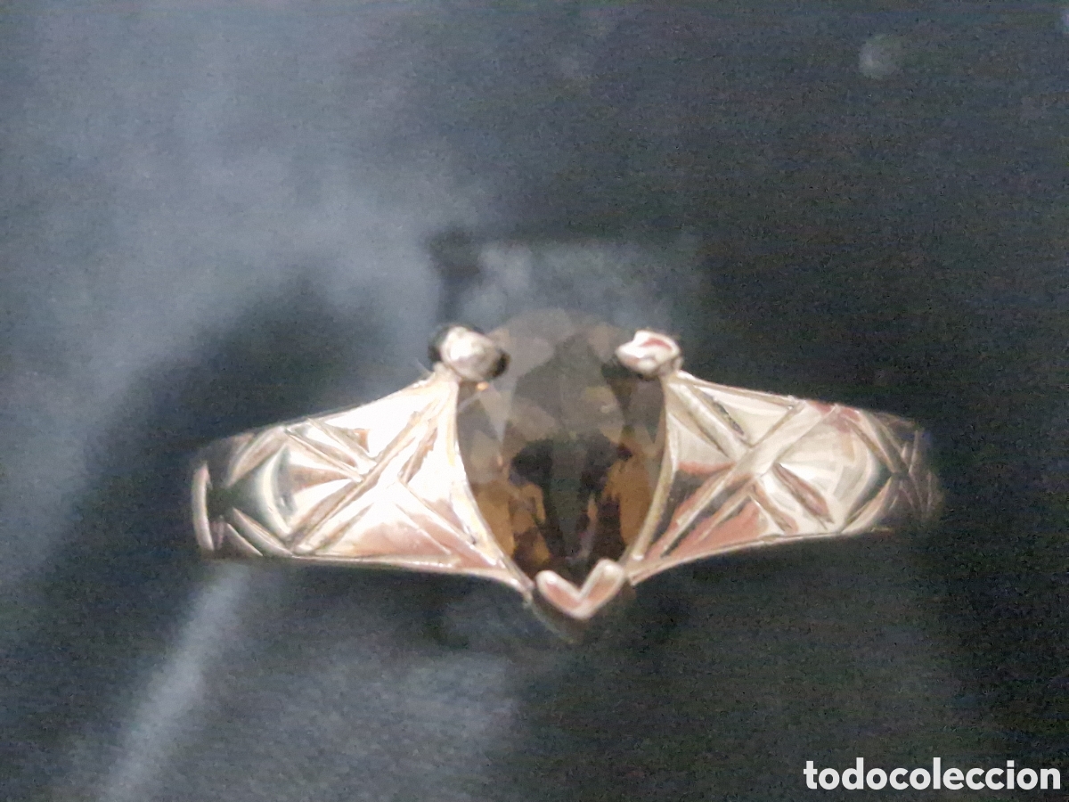 Joyeria: ANILLO PLATA DE LEY CUARZO AHUMADO - Foto 1