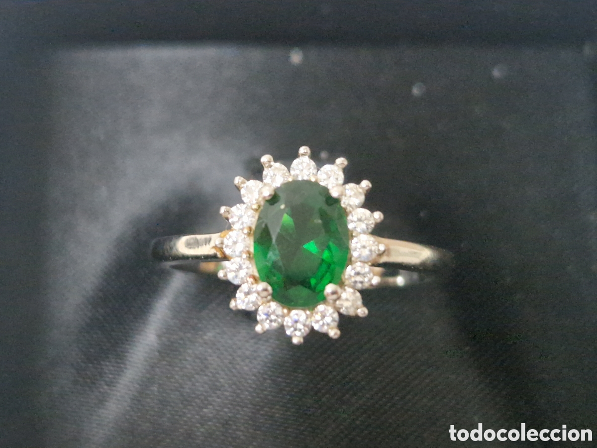 Joyeria: ANILLO PLATA RODIADA PIEDRA VERDE - Foto 4
