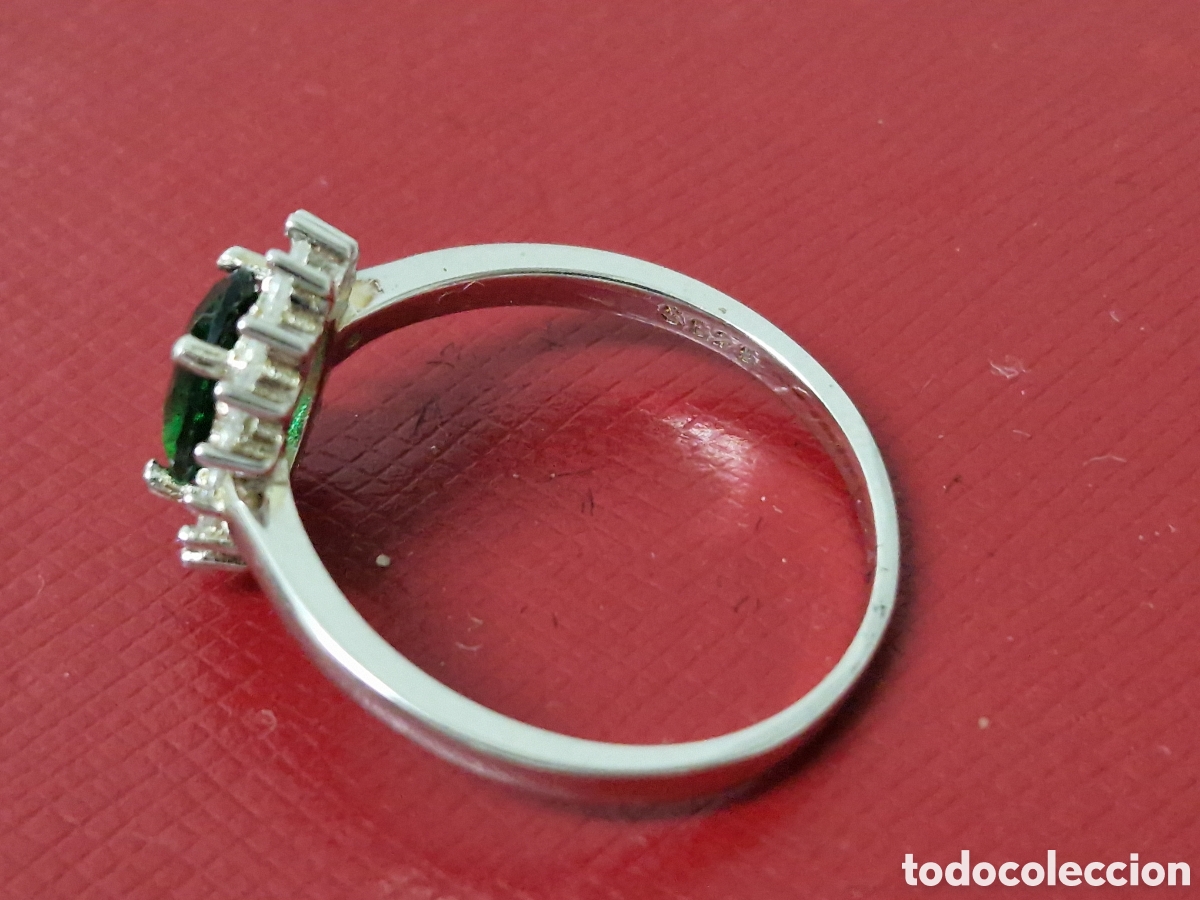 Joyeria: ANILLO PLATA RODIADA PIEDRA VERDE - Foto 6