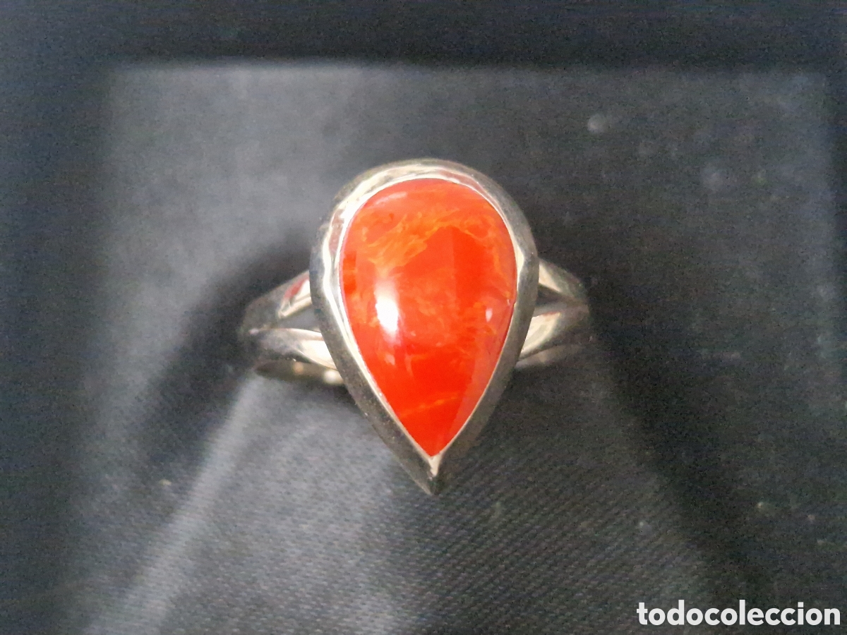 Joyeria: ANILLO PLATA DE LEY CORAL ROJO - Foto 5