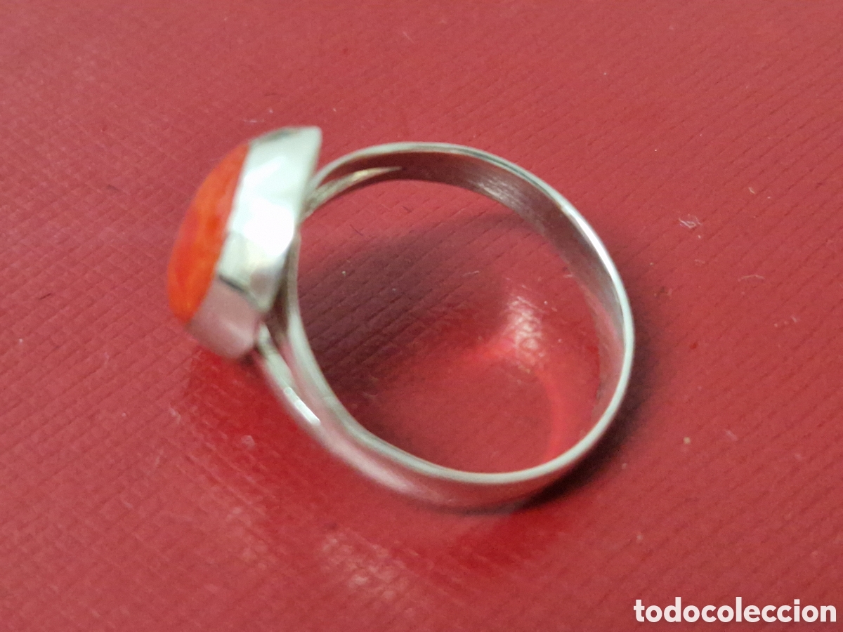 Joyeria: ANILLO PLATA DE LEY CORAL ROJO - Foto 6