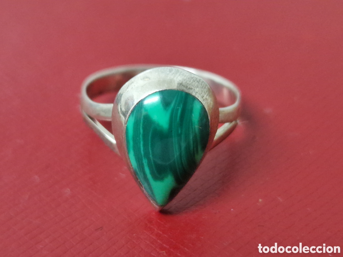 Joyeria: ANILLO EN PLATA DE LEY Y MALAQUITA7 - Foto 5