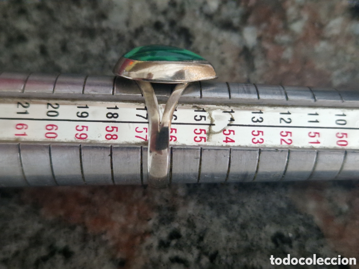 Joyeria: ANILLO EN PLATA DE LEY Y MALAQUITA7 - Foto 6