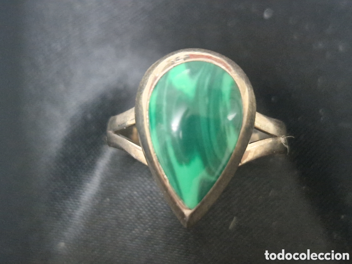 Joyeria: ANILLO EN PLATA DE LEY Y MALAQUITA7 - Foto 1
