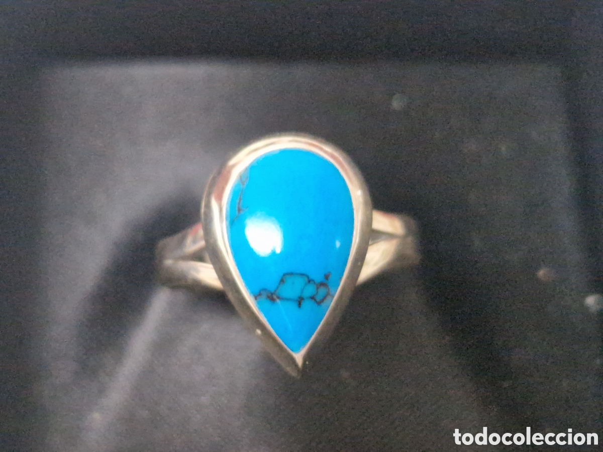 Joyeria: ANILLO EN PLARA DE LEY Y TURQUESA - Foto 2
